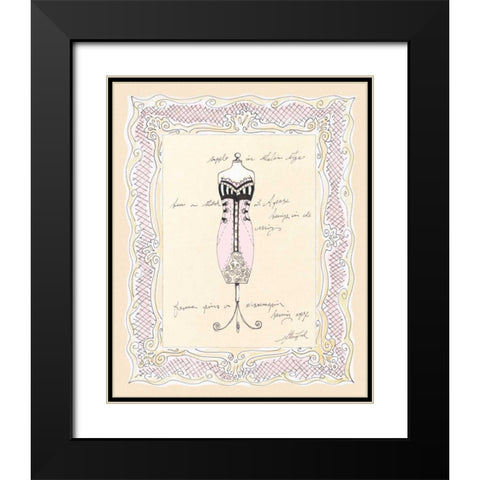 Dress Form II Black Modern Wood Framed Art Print with Double Matting by Leal, Steve