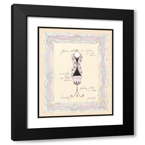 Dress Form III Black Modern Wood Framed Art Print with Double Matting by Leal, Steve