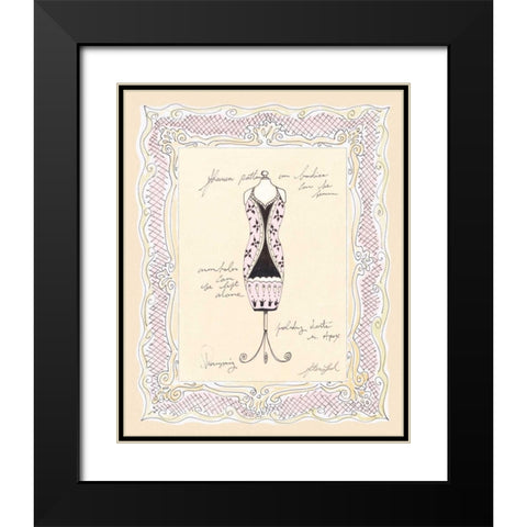Dress Form III Black Modern Wood Framed Art Print with Double Matting by Leal, Steve