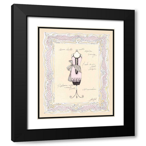 Dress Form IV Black Modern Wood Framed Art Print with Double Matting by Leal, Steve