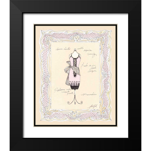 Dress Form IV Black Modern Wood Framed Art Print with Double Matting by Leal, Steve