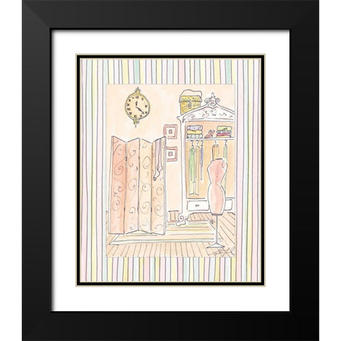 Powder Room II Black Modern Wood Framed Art Print with Double Matting by Leal, Steve