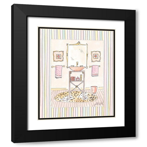 Powder Room III Black Modern Wood Framed Art Print with Double Matting by Leal, Steve