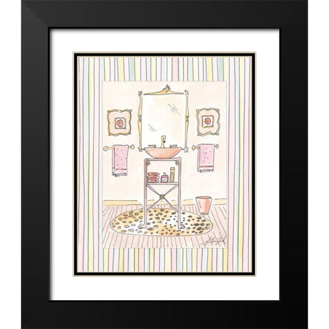 Powder Room III Black Modern Wood Framed Art Print with Double Matting by Leal, Steve