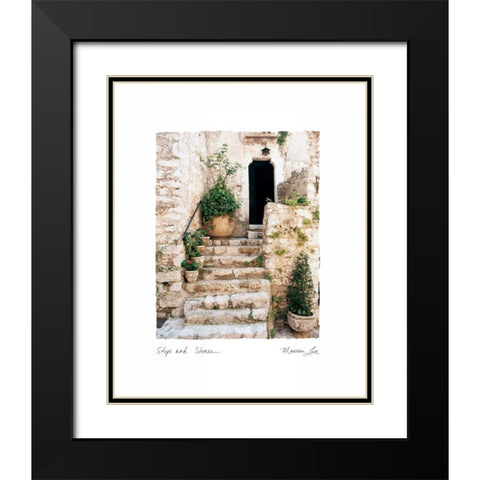 Steps n Stones Black Modern Wood Framed Art Print with Double Matting by Love, Maureen