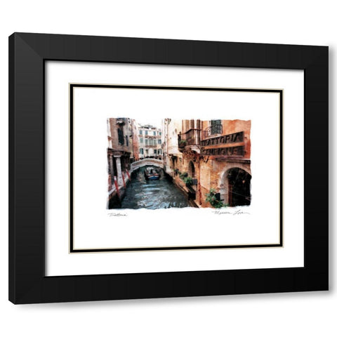 Trattoria Black Modern Wood Framed Art Print with Double Matting by Love, Maureen