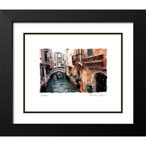 Trattoria Black Modern Wood Framed Art Print with Double Matting by Love, Maureen
