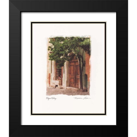 Elegant Entry Black Modern Wood Framed Art Print with Double Matting by Love, Maureen