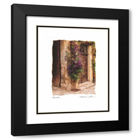 Clematis Black Modern Wood Framed Art Print with Double Matting by Love, Maureen