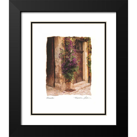 Clematis Black Modern Wood Framed Art Print with Double Matting by Love, Maureen