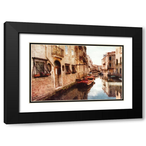 Venice at Rest - No Border Black Modern Wood Framed Art Print with Double Matting by Love, Maureen