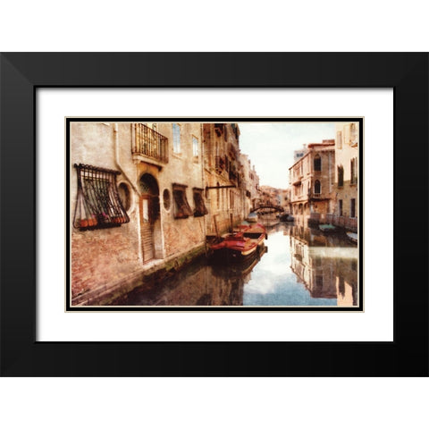 Venice at Rest - No Border Black Modern Wood Framed Art Print with Double Matting by Love, Maureen