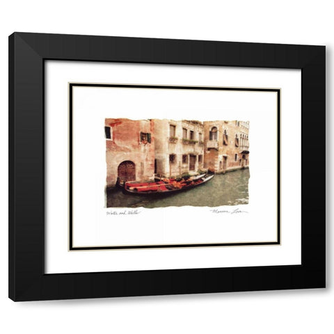 Water and Walls Black Modern Wood Framed Art Print with Double Matting by Love, Maureen