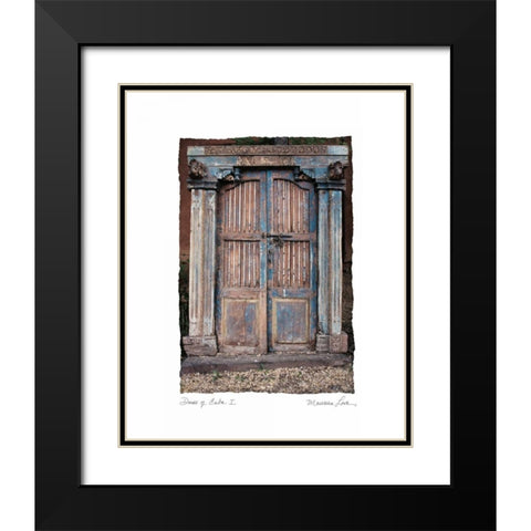 Doors of Cuba I Black Modern Wood Framed Art Print with Double Matting by Love, Maureen