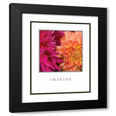 Imagine Flowers Black Modern Wood Framed Art Print with Double Matting by Love, Maureen