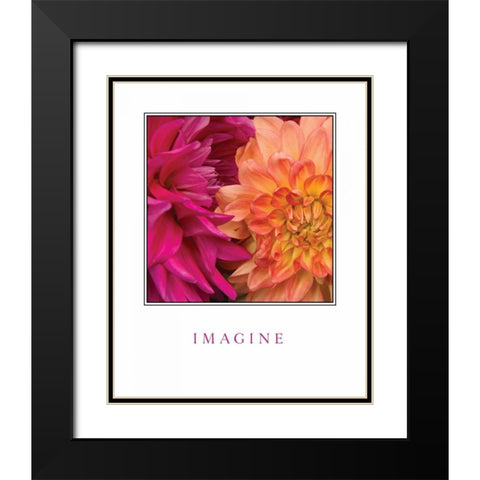 Imagine Flowers Black Modern Wood Framed Art Print with Double Matting by Love, Maureen