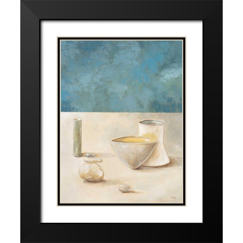 Ishi II Black Modern Wood Framed Art Print with Double Matting by Linza, Loretta