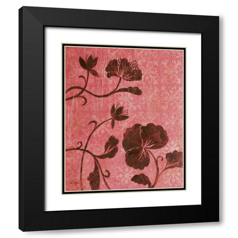 La Vie en Rose I Black Modern Wood Framed Art Print with Double Matting by Linza, Loretta