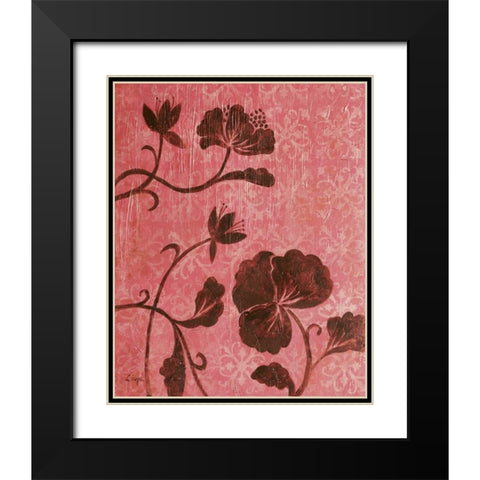 La Vie en Rose I Black Modern Wood Framed Art Print with Double Matting by Linza, Loretta