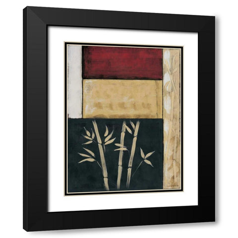 Bamboo I Black Modern Wood Framed Art Print with Double Matting by Marque, Lucia