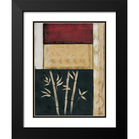 Bamboo I Black Modern Wood Framed Art Print with Double Matting by Marque, Lucia
