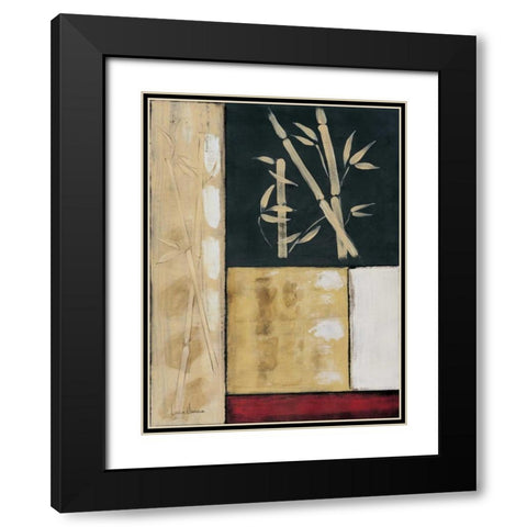 Bamboo II Black Modern Wood Framed Art Print with Double Matting by Marque, Lucia
