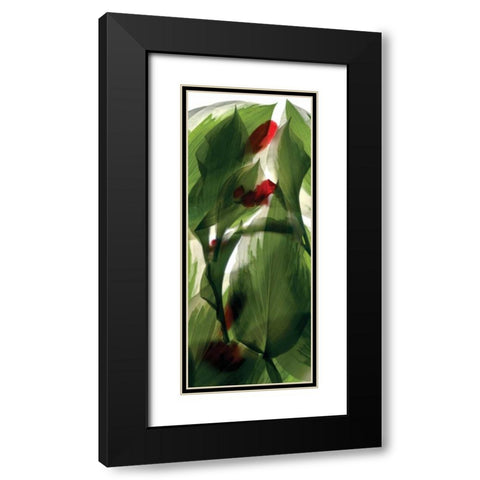 Hosta Begonia Window Black Modern Wood Framed Art Print with Double Matting by McLemore, Julia