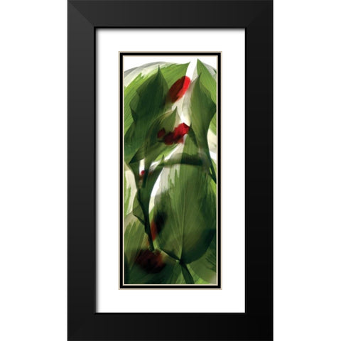 Hosta Begonia Window Black Modern Wood Framed Art Print with Double Matting by McLemore, Julia