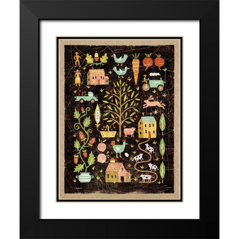 Farm to Table Black Modern Wood Framed Art Print with Double Matting by McCollum, Sudi