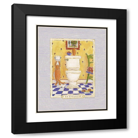 Kitty Toilette Black Modern Wood Framed Art Print with Double Matting by McCollum, Sudi