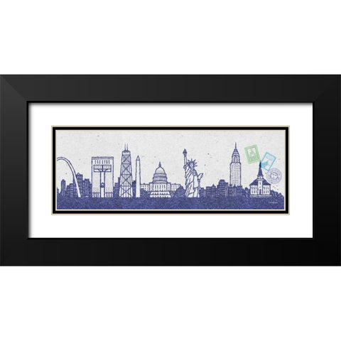 National Skyline II Black Modern Wood Framed Art Print with Double Matting by McCollum, Sudi