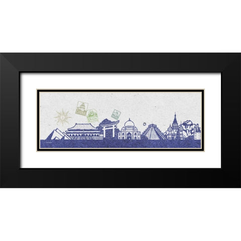International Skyline I Black Modern Wood Framed Art Print with Double Matting by McCollum, Sudi