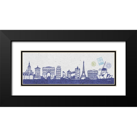 International Skyline II Black Modern Wood Framed Art Print with Double Matting by McCollum, Sudi