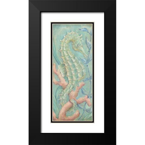 Santorini Seahorse I Black Modern Wood Framed Art Print with Double Matting by McRostie, Kate