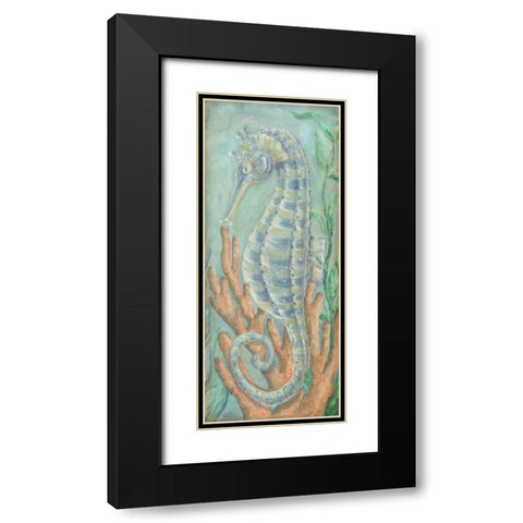 Santorini Seahorse II Black Modern Wood Framed Art Print with Double Matting by McRostie, Kate