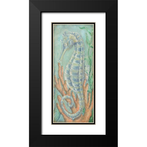 Santorini Seahorse II Black Modern Wood Framed Art Print with Double Matting by McRostie, Kate