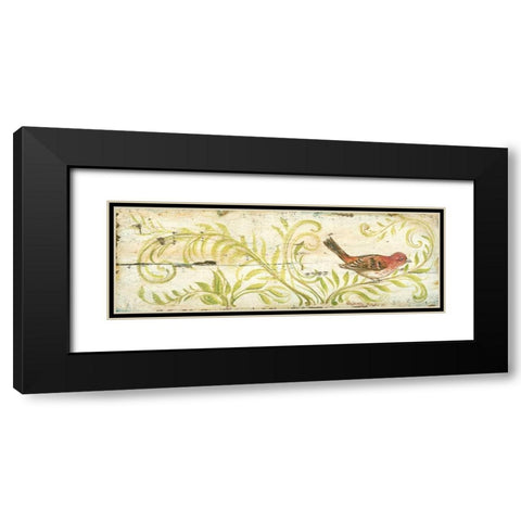 Eco Finch Black Modern Wood Framed Art Print with Double Matting by McRostie, Kate