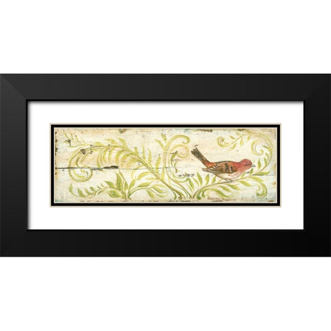 Eco Finch Black Modern Wood Framed Art Print with Double Matting by McRostie, Kate