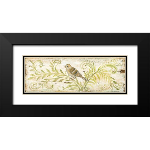 Eco Sparrow Black Modern Wood Framed Art Print with Double Matting by McRostie, Kate