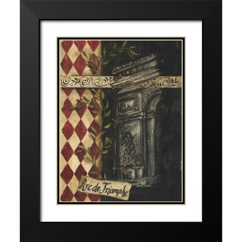Arc de Triomphe Black Modern Wood Framed Art Print with Double Matting by McRostie, Kate