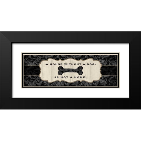 Top Dog Sign II Black Modern Wood Framed Art Print with Double Matting by McRostie, Kate