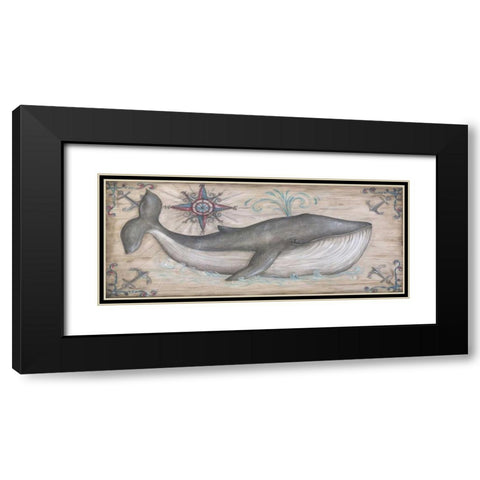 Whale Watch I Black Modern Wood Framed Art Print with Double Matting by McRostie, Kate