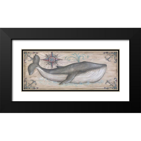 Whale Watch I Black Modern Wood Framed Art Print with Double Matting by McRostie, Kate