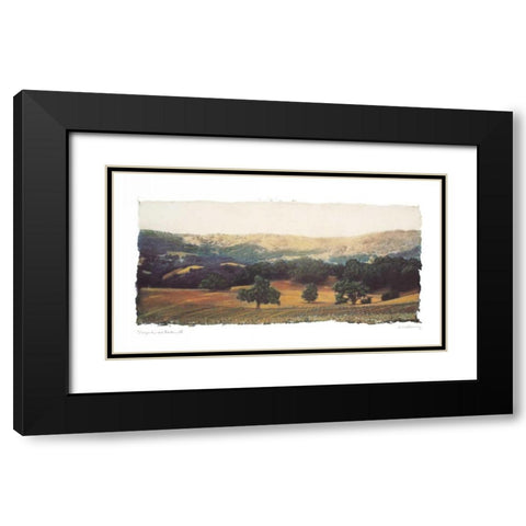 Vineyard and Oak II Black Modern Wood Framed Art Print with Double Matting by Melious, Amy