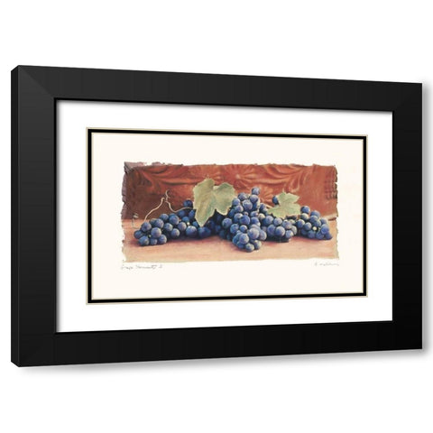 Grape Harvest I Black Modern Wood Framed Art Print with Double Matting by Melious, Amy