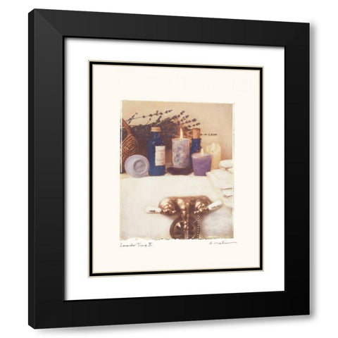 Lavender Time II Black Modern Wood Framed Art Print with Double Matting by Melious, Amy