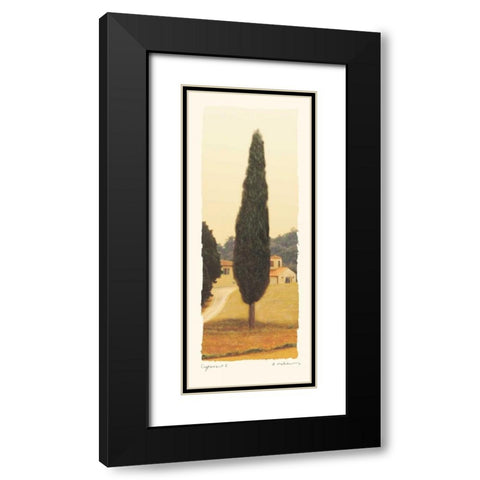 Cypress I Black Modern Wood Framed Art Print with Double Matting by Melious, Amy