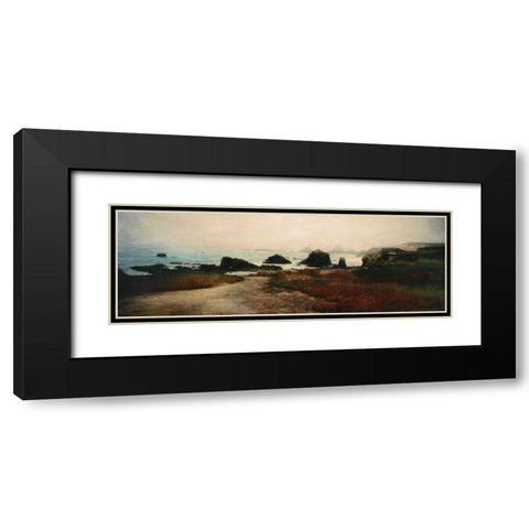 Island Shores II Black Modern Wood Framed Art Print with Double Matting by Melious, Amy