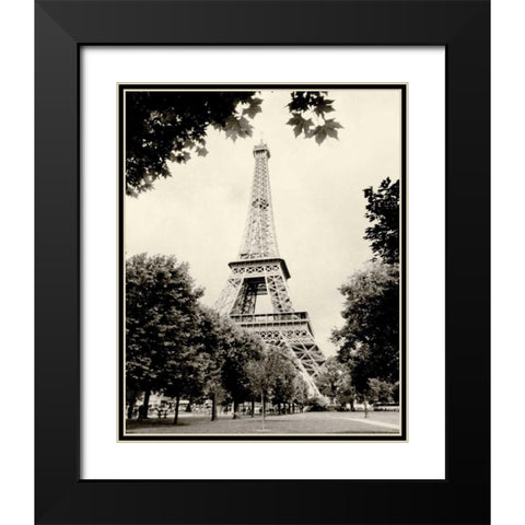 Eiffel Tower I Black Modern Wood Framed Art Print with Double Matting by Melious, Amy