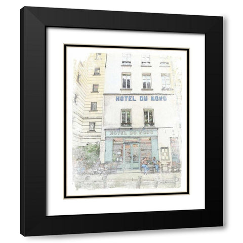 French Illustration II Black Modern Wood Framed Art Print with Double Matting by Melious, Amy
